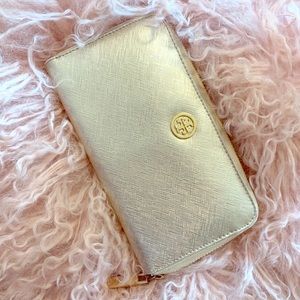 Gold Tory Burch Wallet